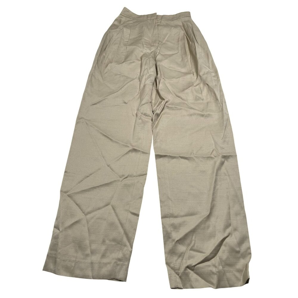 Massimo Dutti Wide Leg Trousers in Beige